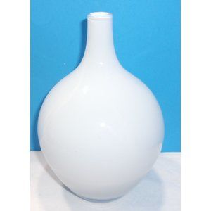 IKEA Medium Height Glass White Vase #1023